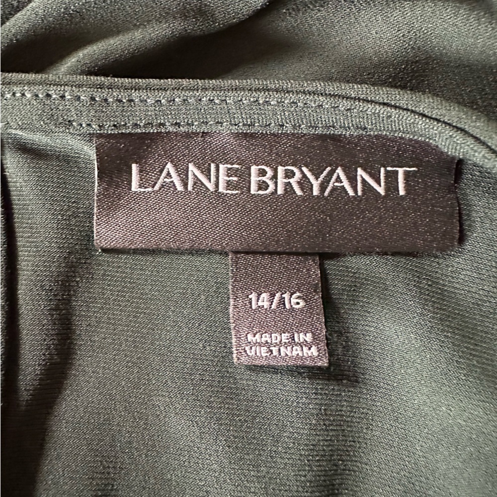 Lane Bryant NWT V-Neck Wide Leg Flutter Sleeve Wrap Top Jersey Jumpsuit 14/16 - Picture 7 of 10